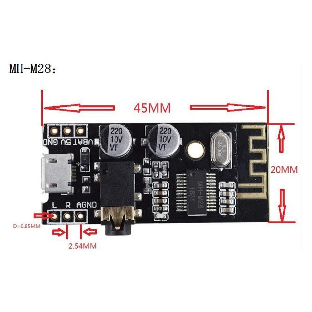 M28 Bluetooth 4.2 stereo audio prijímač s AUX výstupom M28 Bluetooth 4.2 stereo audio prijímač s AUX výstupom